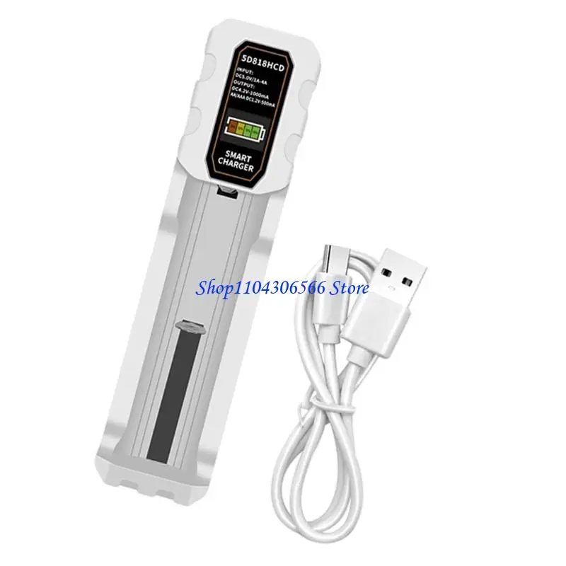 02DD Advanced Single Bay Charging With Voltages Display For 3.7V 4.2V Batteries Adjustable Spring Contacts Protections