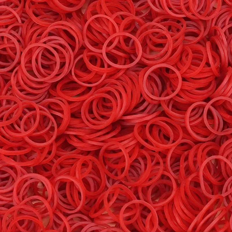 Mini artificiel astiques Rouges pour Cheveux Doux, Fournitures de Bureau, École, Maison, Diamètre 19, 25, 32, 40, 50, 60mm