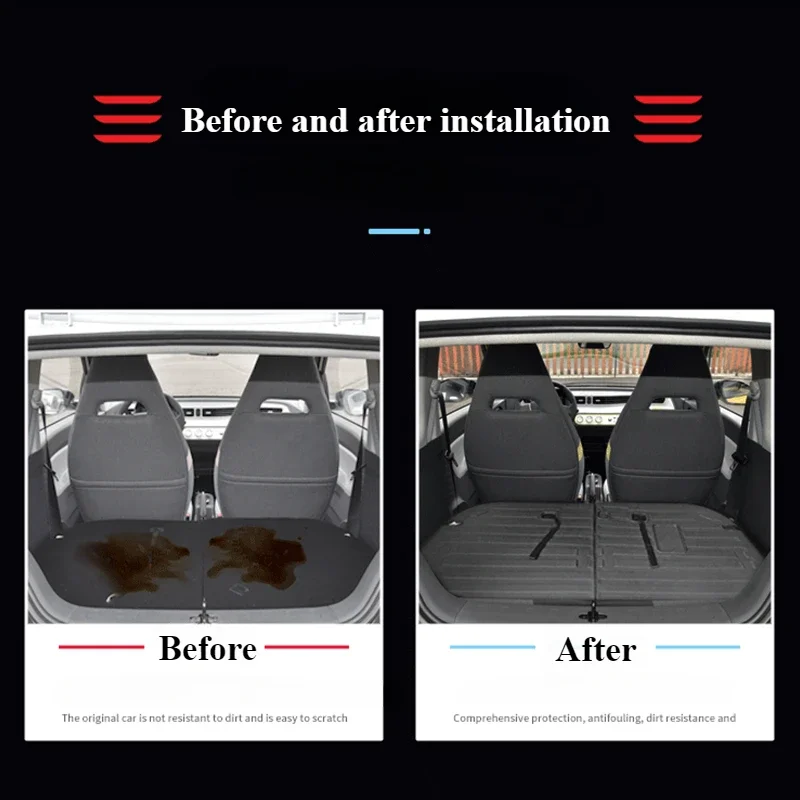 FOR Macro light MINIEV Car rear seat anti-kick anti-dirt protection cushion Seat backrest anti-scratch tailbox special mat