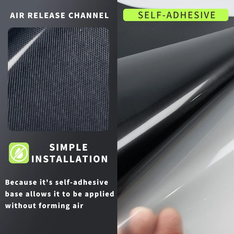 5D عالي اللمعان من ألياف الكربون الأسود الفينيل فقاعة الحرة الهواء الإصدار سيارة التفاف فيلم السيارات DIY الشارات