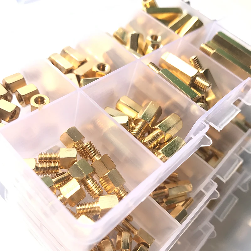 M2 M 2,5 M3 M4 Hex Messing Standoff PCB Motherboard Spacer mit Edelstahl Kreuz Runde Kopf Schraube und Mutter für PCB Sortiment – Detail 12