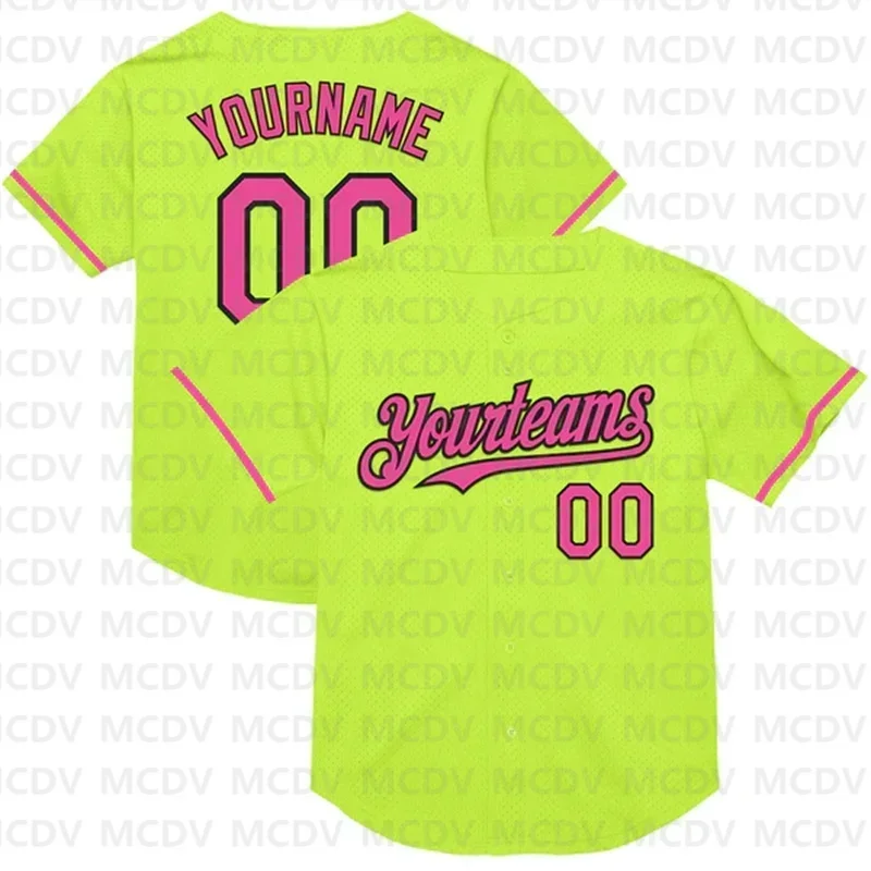 

Custom Neon Green Teal Mesh Authentic Throwback Baseball Jersey Printed Casual Team Shirts Unisex Tops