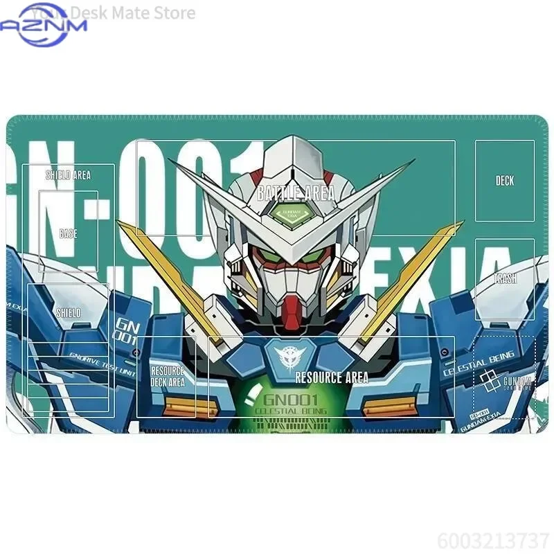 Anime Mecha Robot TCG Game Area Design Mouse Pad, Rubber Non-Slip Base, Smooth Surface for Card Game, Gaming and Office Desktop