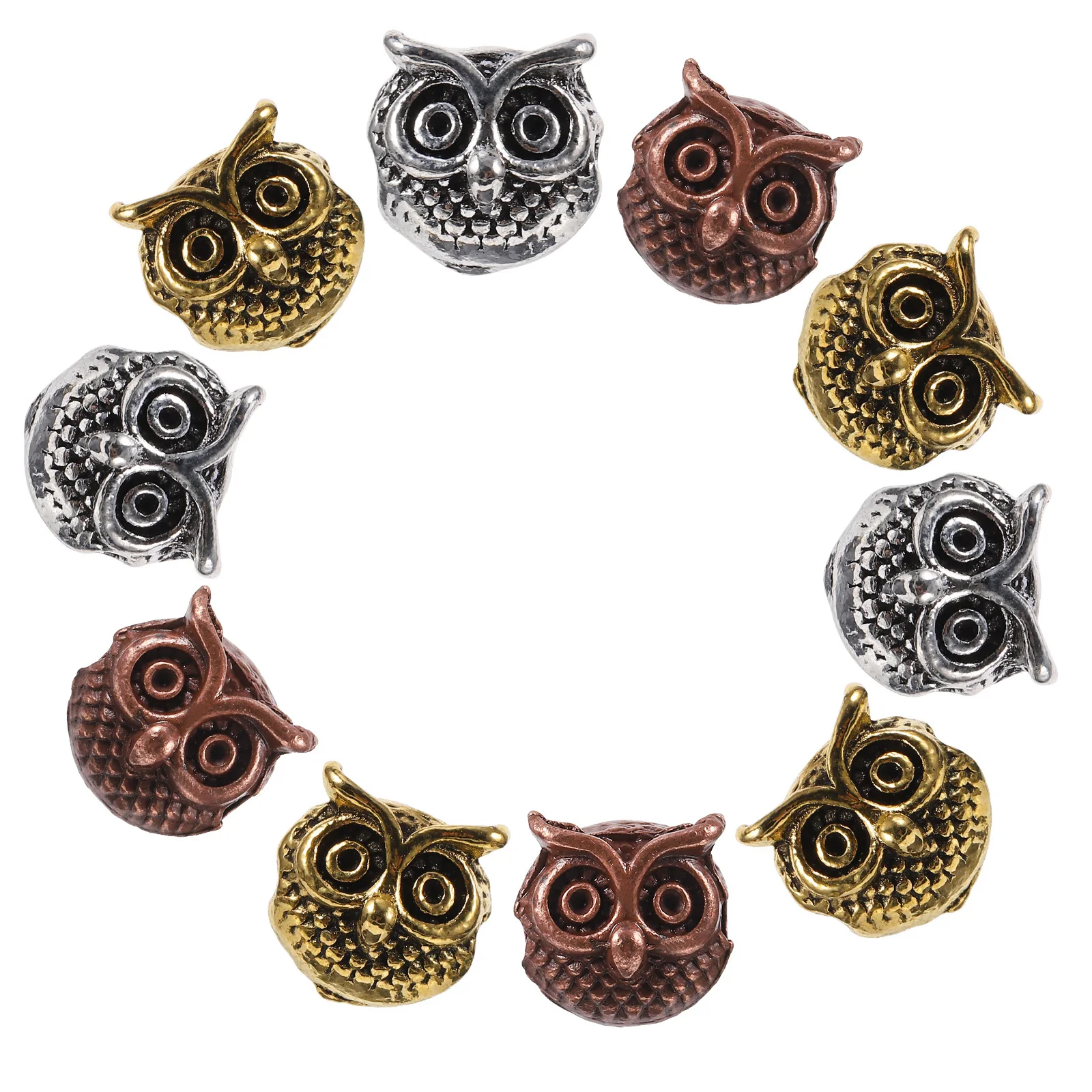 10 قطعة سحر موصل البومة DIY بها بنفسك صنع المجوهرات الملحقات دائم ليس من السهل كسر أو تتلاشى موصلات سوار السحر #2