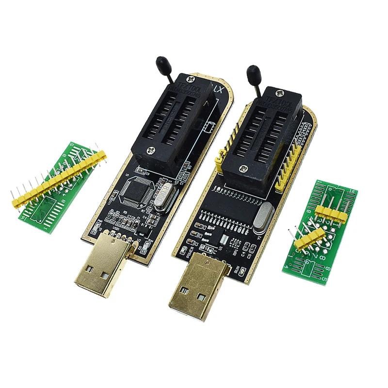 CH341A XTW100 24 25 Series EEPROM Flash BIOS CH341 USB Programmer Module + SOIC8 SOP8 Test Clip For EEPROM 93CXX / 25CXX / 24CXX