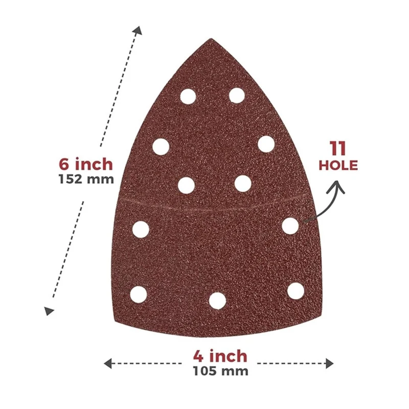 10/20/40 PCS 11Holes Mouse 40-320 Grits Paper Detail Sanding Sander Triangular Sandpaper Detail Multi