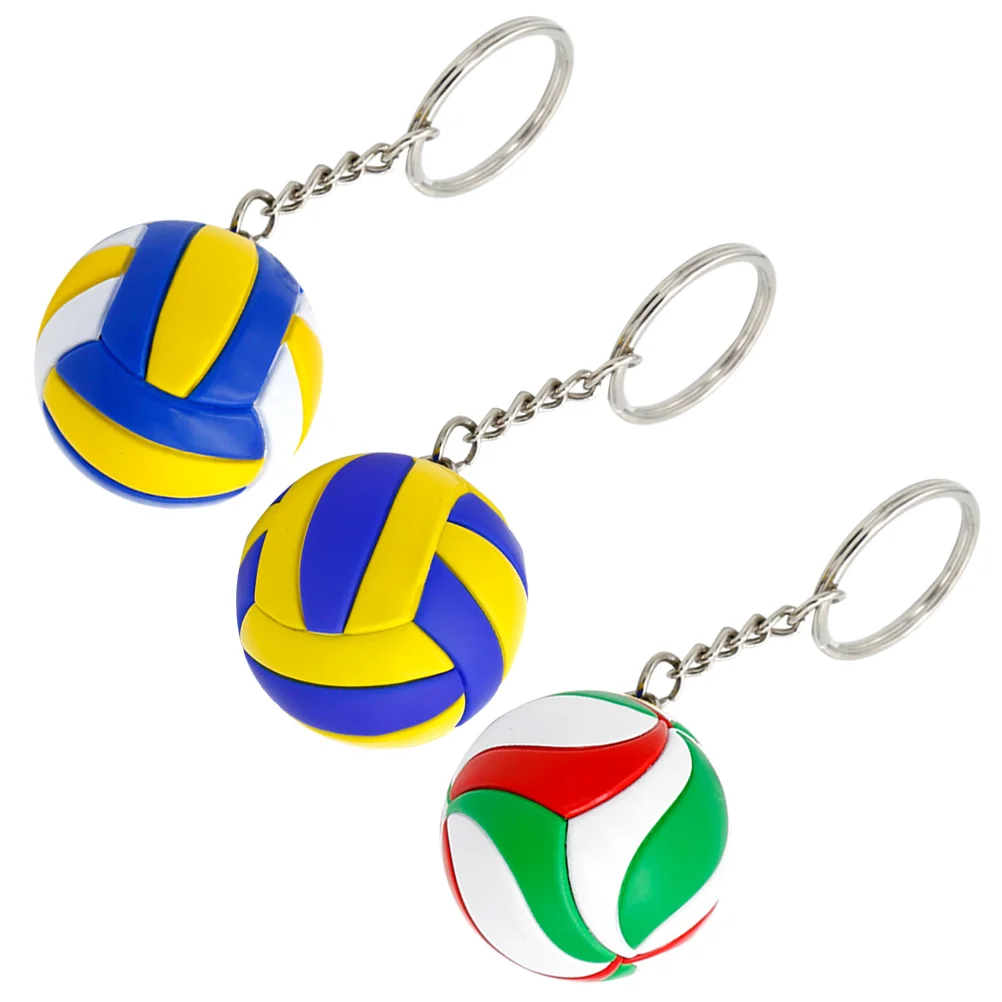 3 Pcs Key Organizer Keychain Volleyball Exquisite Bag Pendant Children Miss Toys