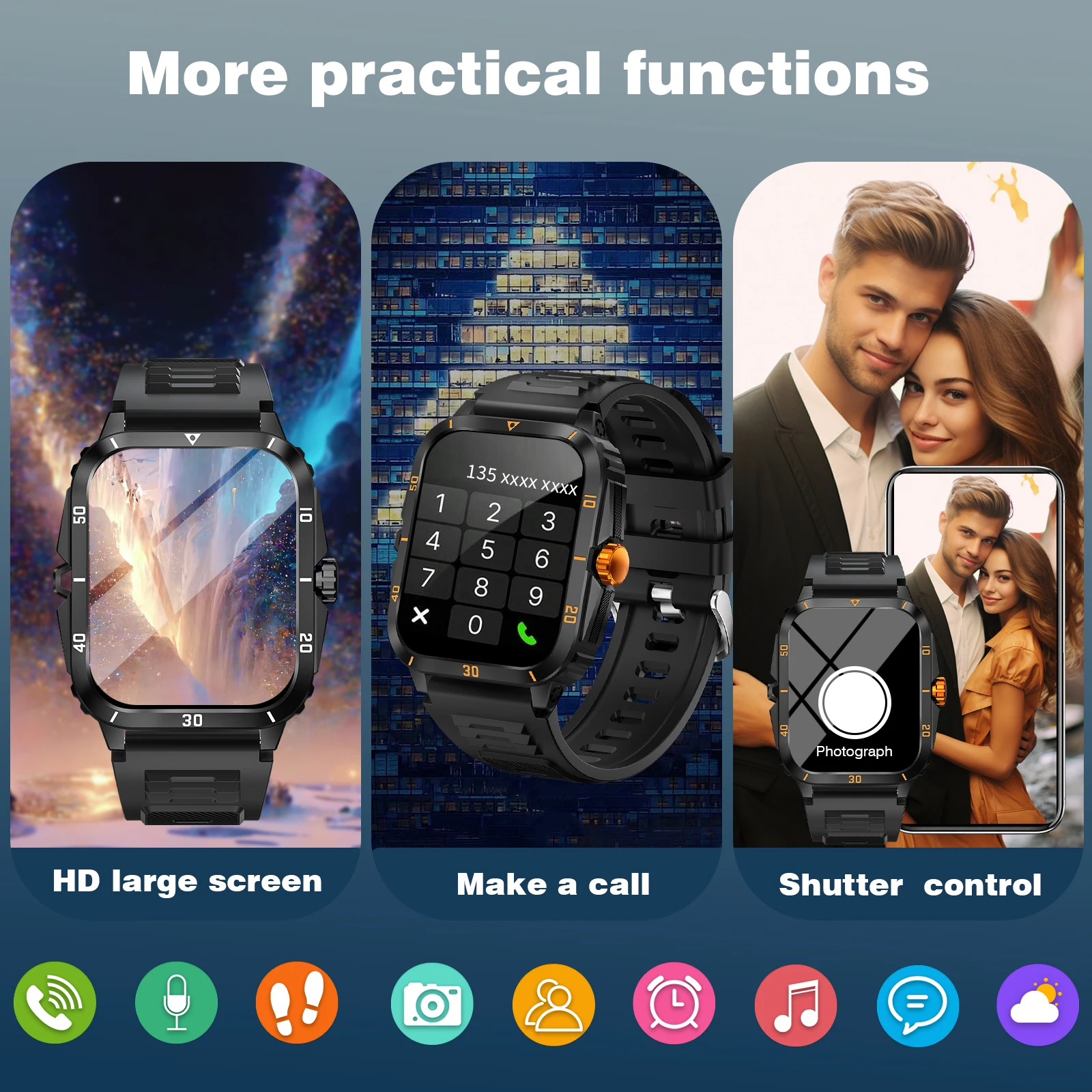 ساعة ذكية جديدة مشهورة، شاشة لمس كاملة عالية الدقة، مكالمات لاسلكية، تذكير بالرسائل. أوضاع رياضية متعددة، تذكير مستقر، نحن