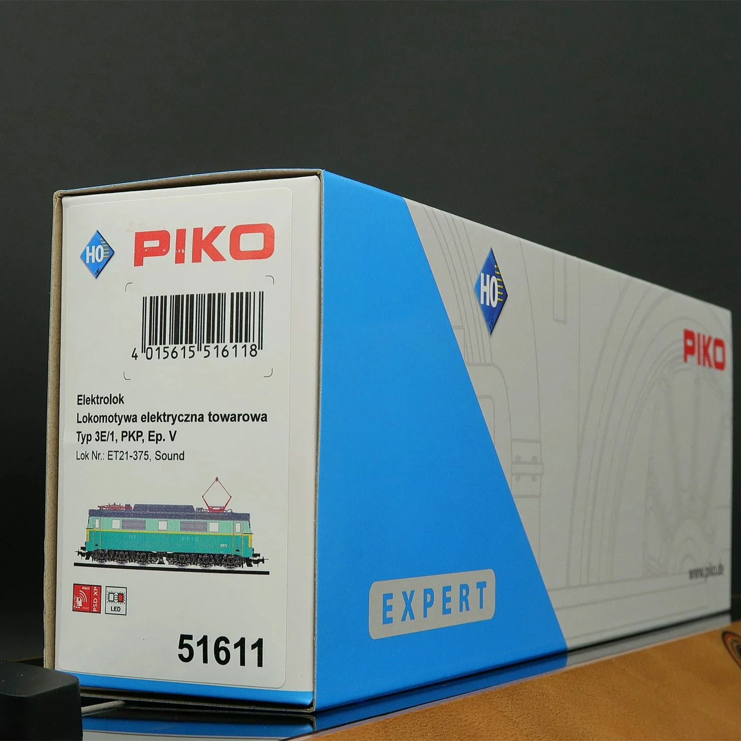 HO 1/87 Model Train German PIKO HO Type 51611 ET21 Electric Locomotive Poland Digital Sound Effect Train Model Toy