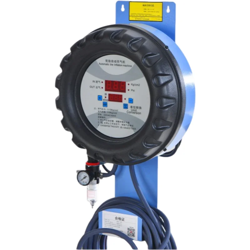 OFEENY Digital Display Wall Mount Tire Inflator 220V, Automatic Car Tyre Air Pump Inflation Equipment for Auto Repair Stores
