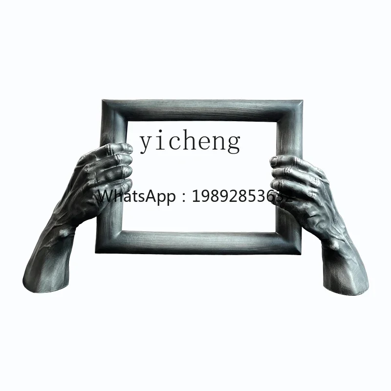L20- Neoclassical Modern Company Front Desk Office Desktop Two-hand Photo Frame Ornament