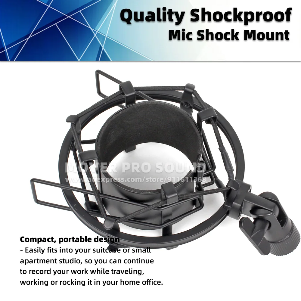 SnapVox Compatible With AKG C4500 B BC C4500B-BC C 4500 Isolation Mic Shockproof Holder Microphone Shock Mount Spider Stand Clip