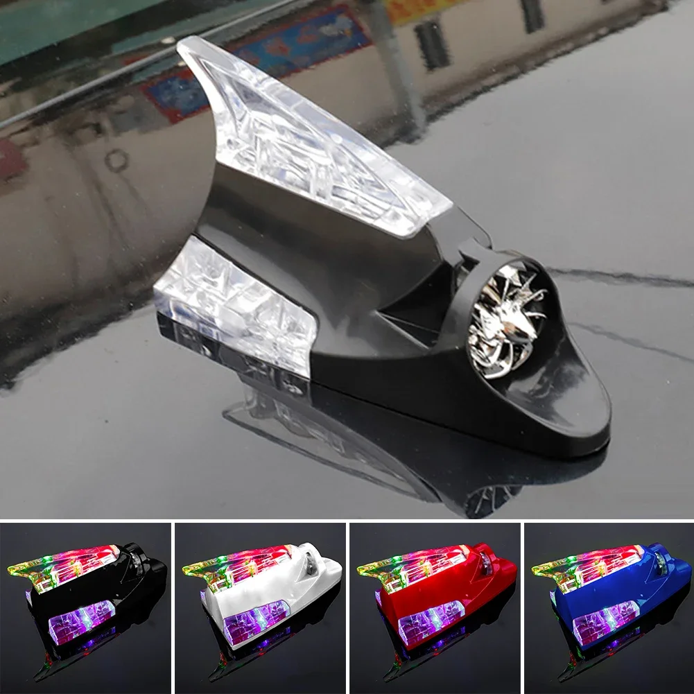 Wind Powered Car LED DayTime Running Light Car Roof Car Truck Wind Powered LED Light Fin Wind Lamp Colorful Light Car Supplies