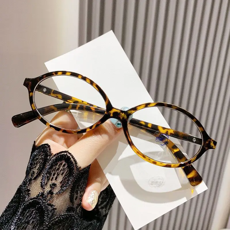 

Reading Computer Glasses Pc Material Blue Light Blocking Glasses Trendy Eyewear Retro Retro Oval Frame Glasses For Party Work