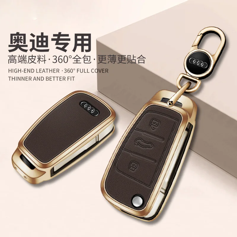 Aluminum Alloy Car Remote Key Case Cover Shell Fob For Audi A1 A3 A4 8P 8L 8V A5 B6 B7 A6 A7 C5 C6 Q3 Q5 Q7 4F S3 S4 S6 RS3 TT