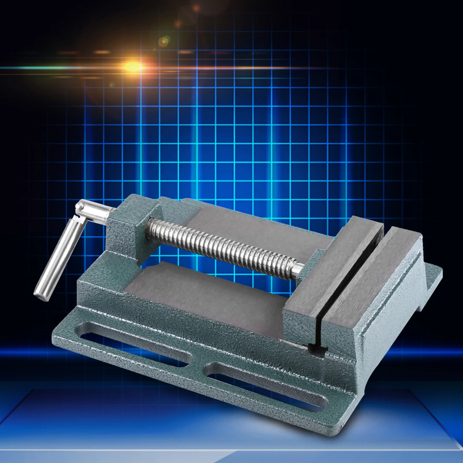 Penjepit Mesin Bor Tekan Tugas Berat Ukuran Bukaan 4" untuk Mesin Frais dan Bor