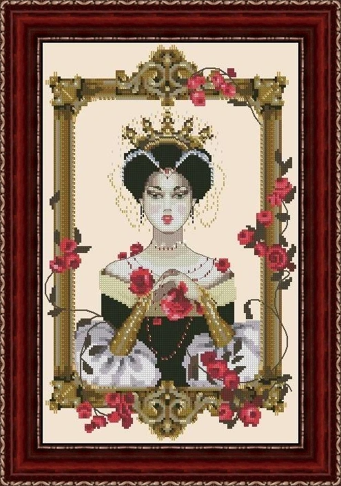 Cross stitch Kit 14CT Canvas Cross Stitch Embroidery Set Craft Portrait of Empress 25-MD 184 32-45 Cross Stitch Set