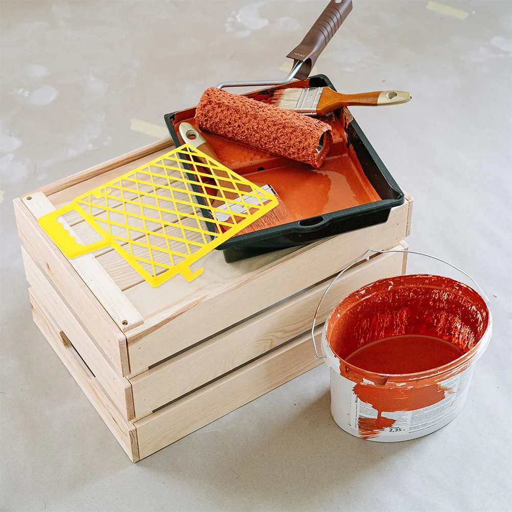 

2Pcs Plastic Paint Tray Grid Heavy Duty Mesh Liner for DIY Home Painting Projects Wall Supplies Plastic Tray Paint Plate