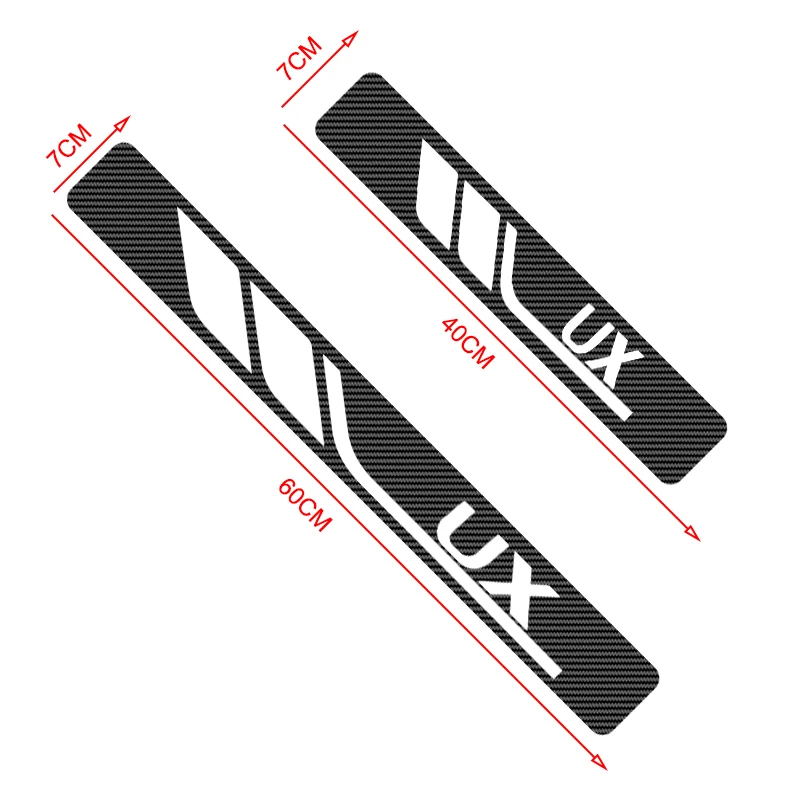 4pcs Car Door Sill Protector Carbon Fiber Sticker Anti Scratch For Lexus UX 250h 200 300e 2024 f sport 2020 2023 2019 Accessorie