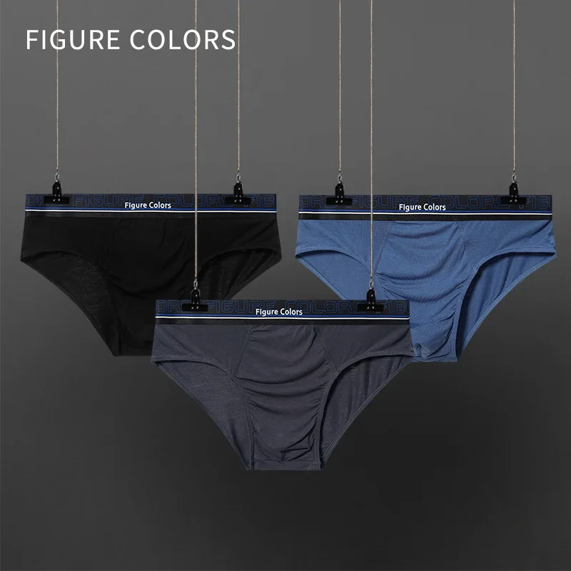 Men\'s Briefs Summer Soft Modal U Convex Pouch Panties Breathable Bikini Underwear Quick-Drying High Elastic Lingerie Brief Slip