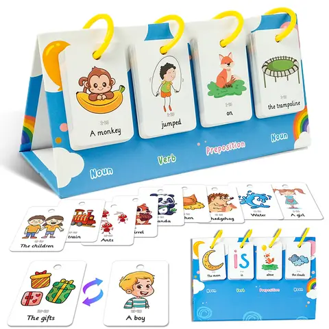 [SU]Sentence-Making Exercises Flip Chart Sentence Educational Learning Tool Vocabulary Building Special Education Speech Therapy
