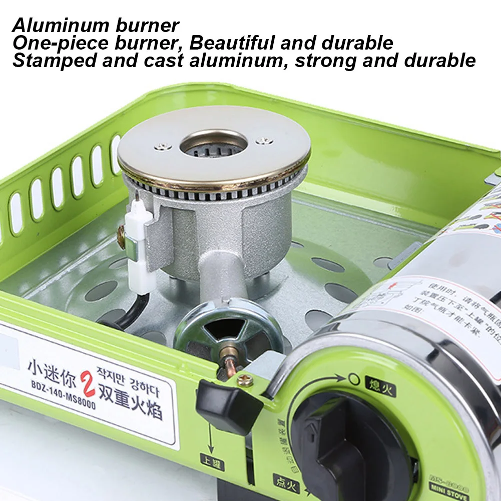 MS-8000 Portable Gas Stove Burner - High Efficiency Camping Cassette Furnace with Windproof Design for Outdoor Enthusiasts.