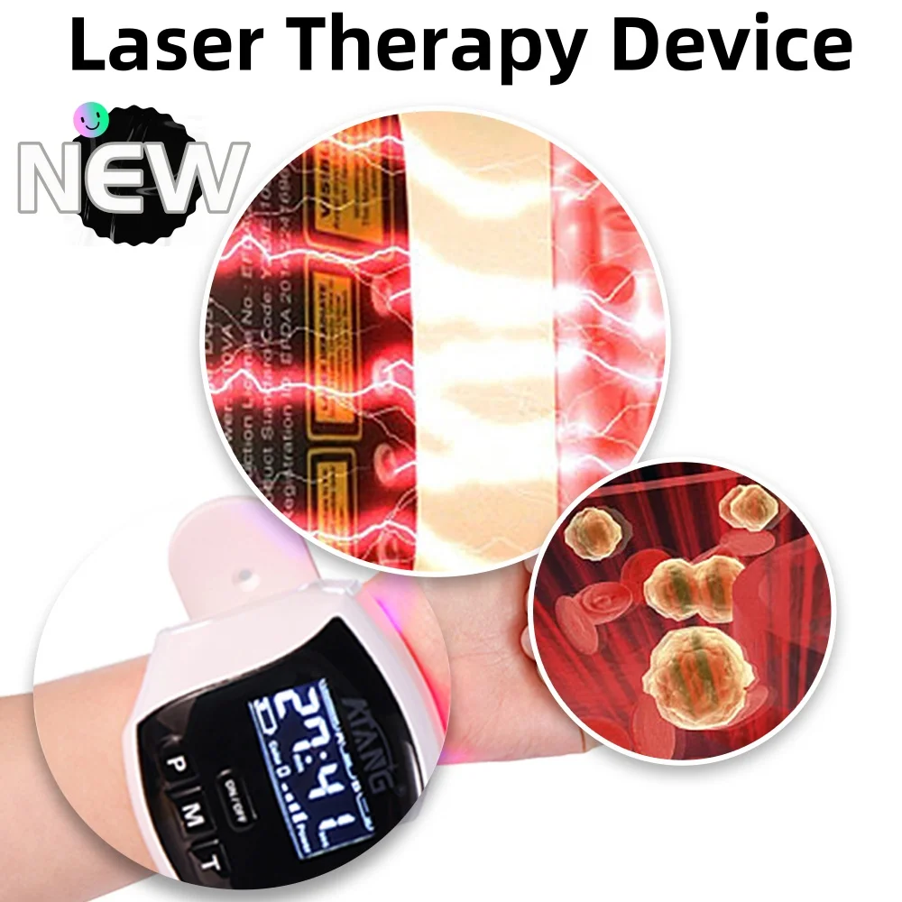 Laser Physiotherapy Watch Diode for Diabetes Hypertension Reduce High Blood Pressure Prevent Stroke Sinusitis Therapy Watch