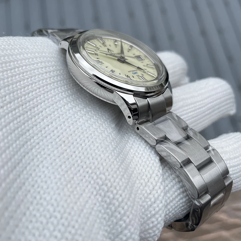 STEELFLIER Men Diver Watch 40mm GMT Automatic Mechanical Wristwatch 20Bar Waterproof Sapphire Mirror NH34