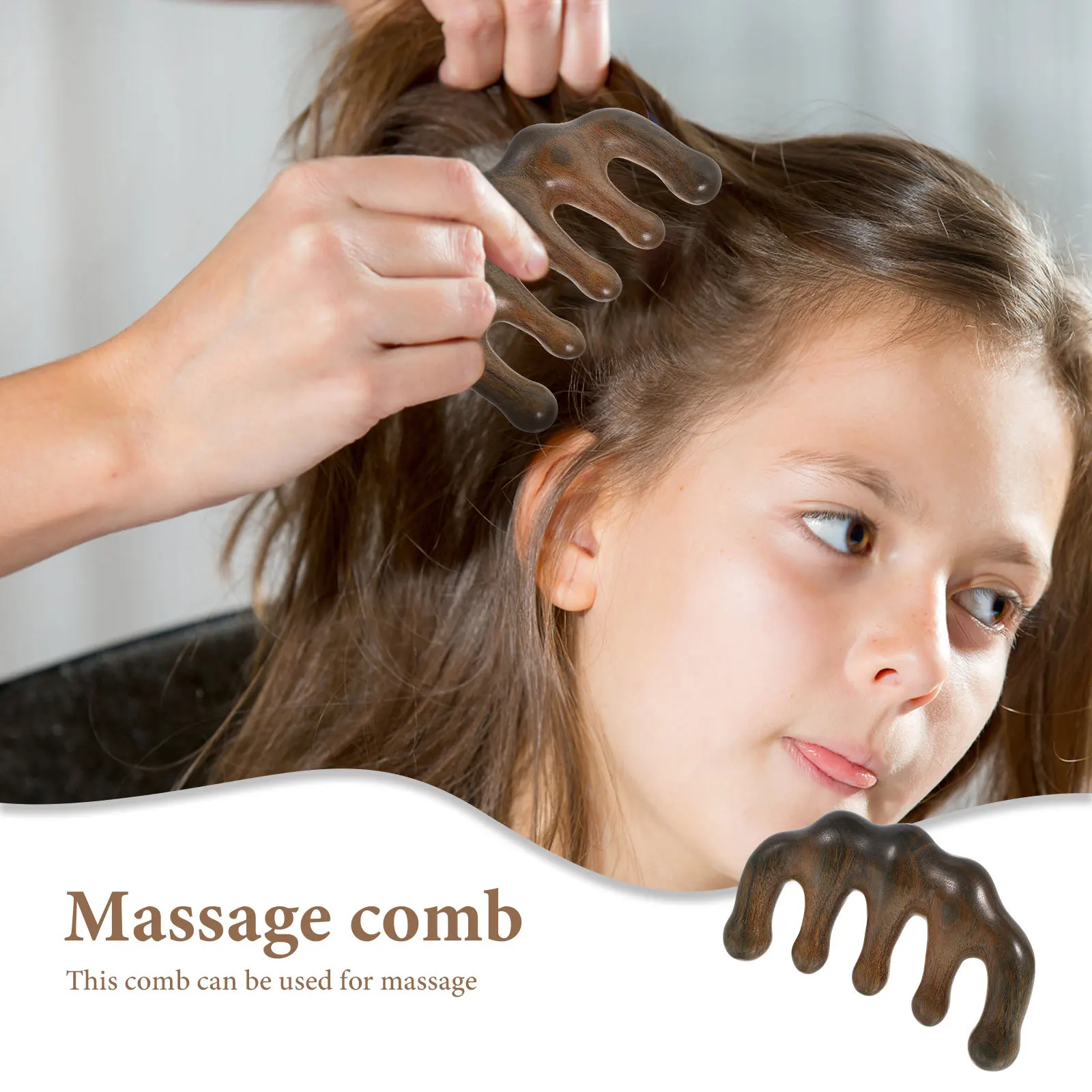 

Wood Craft Massage Comb Durable Practical Scalp Massager Tool for Relaxing Head Massage Wooden Body Acupoint Massager