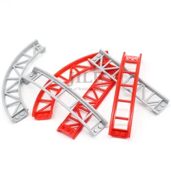 4pcs MOC Building Block Track Roller Coaster Rail Bow Slope Straight Curved Compatible 25061 26560 25059 City View Brick Toy