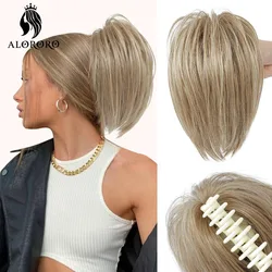 Synthetische unordentliche gerade Pferdes chwanz Klaue Haar Brötchen Chignon Haar verlängerungen Scrunchy Wrap Hochs teck frisur falsche Haar teile für Frauen