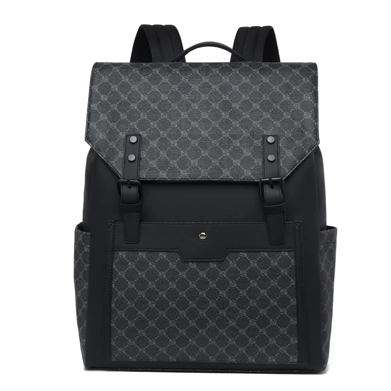 school bag mochila backpack men's leather backpack zaino New men's backpack Stylish printed leather waterproof Travel backpack 1