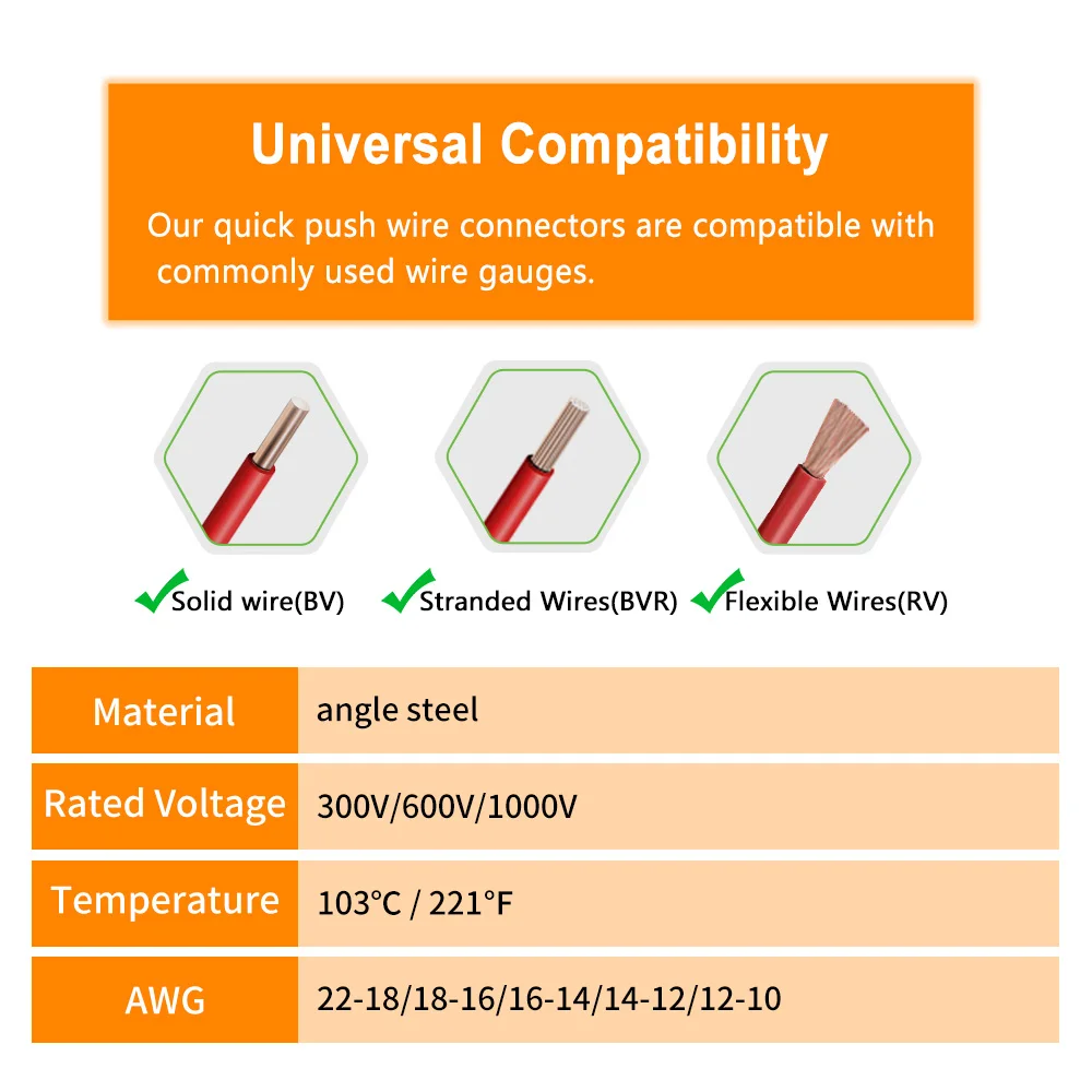 DIY GO 100/500PCS Quick Wire Connector Screw Cap Terminals, Electrical Equipment Connectors, Wire Connector Terminals, AWG 22-10