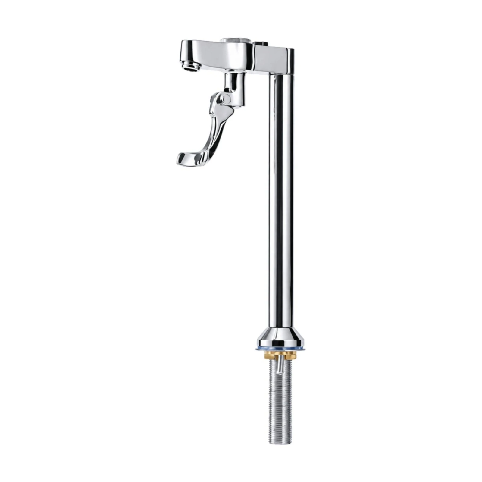 Brass Bar Faucet with Cup Rinsing Lever Long-Lasting Chrome-Finished Cup-Rinsing Bar Faucet Adjustable Stream Space-Efficient