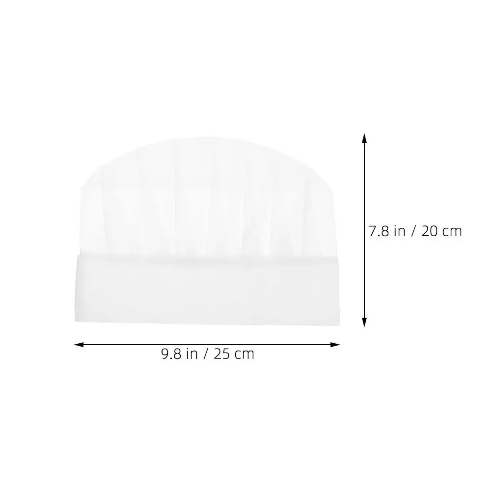30 個使い捨てシェフハットサイズ調理用キャップベーキングパーティースクールキッチン用不織布食品安全帽子