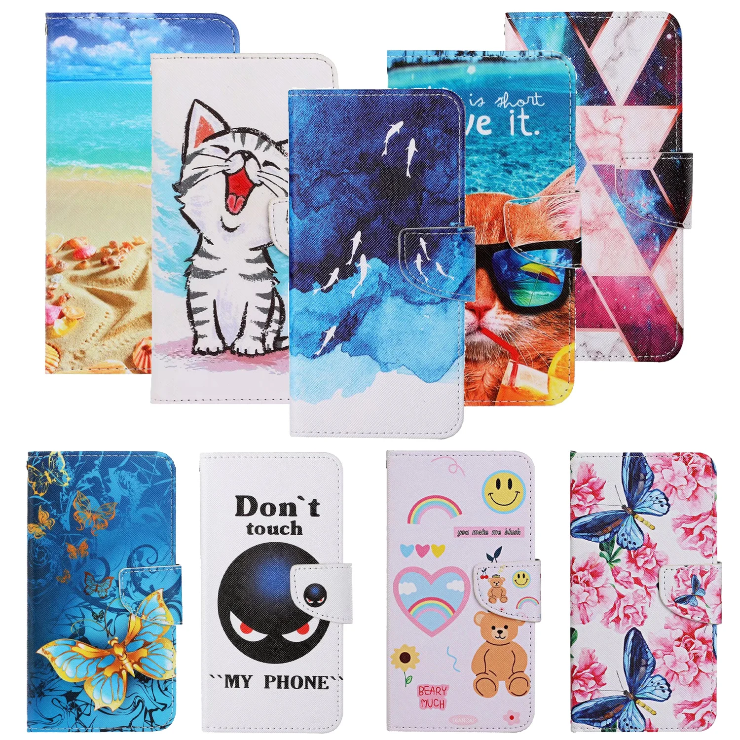 

6/ Wallet Leather Case Anti-fall Flip Phone Case For A3S C1 A5 A12E A7 A5S A12 A11K A9 A92 A72 A52 C3 2020 REALME5/5i/6i Pro 4G