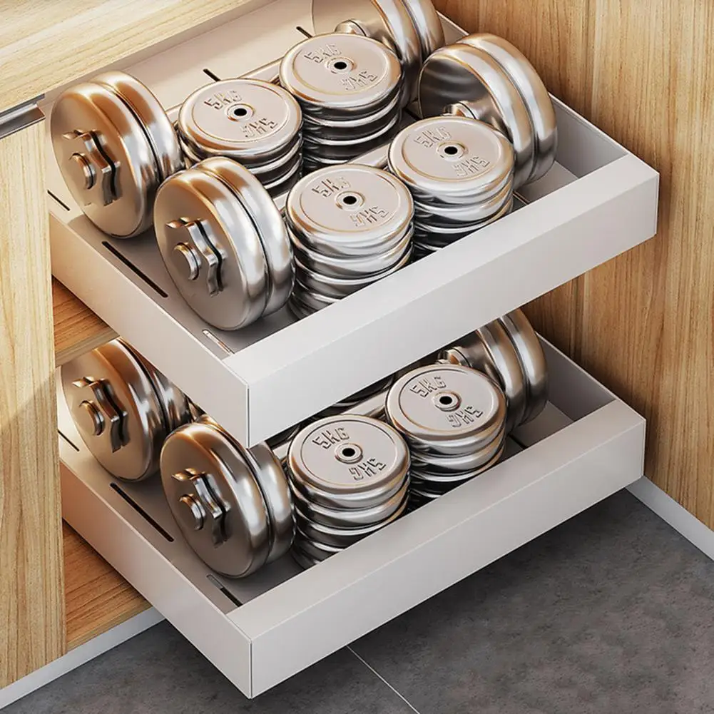 Pantry Organizer Kitchen Drawer Heavy Duty Storage Drawer Organizer with Self-adhesive Stripe for Seasoning Spice Caddy Small