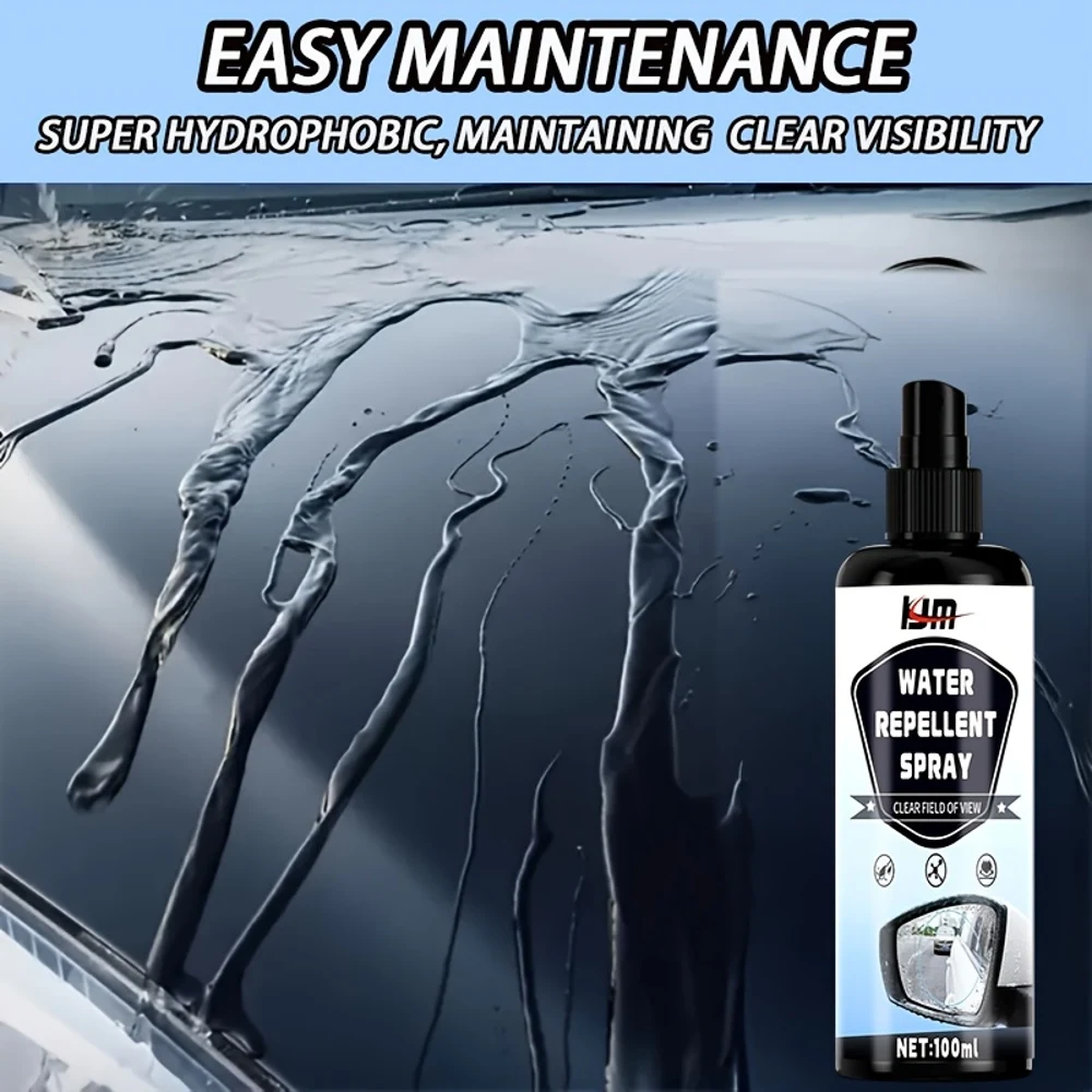 Waterproof Spray for Car Windows, Rain-Resistant Coating, Liquid Film for Sun Protection on Windshields, Polishing Solution That