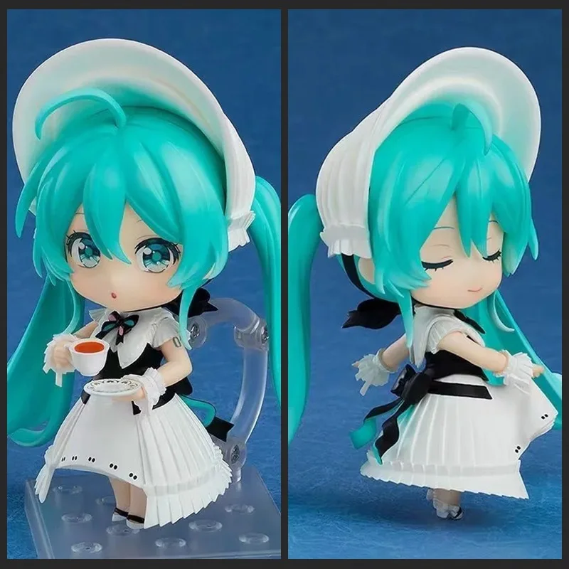 hatsune-2490-シンフォニーqバージョン-クレイ、メイド初音、可動ドールフェイスチェンジャー、モデルボックスフィギュア