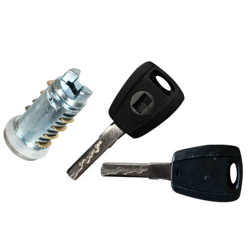 Door Lock Barrel With 2 Keys For Fiat 500 2007-2022 For Fiat Punto 188 1999-2010 UK Version