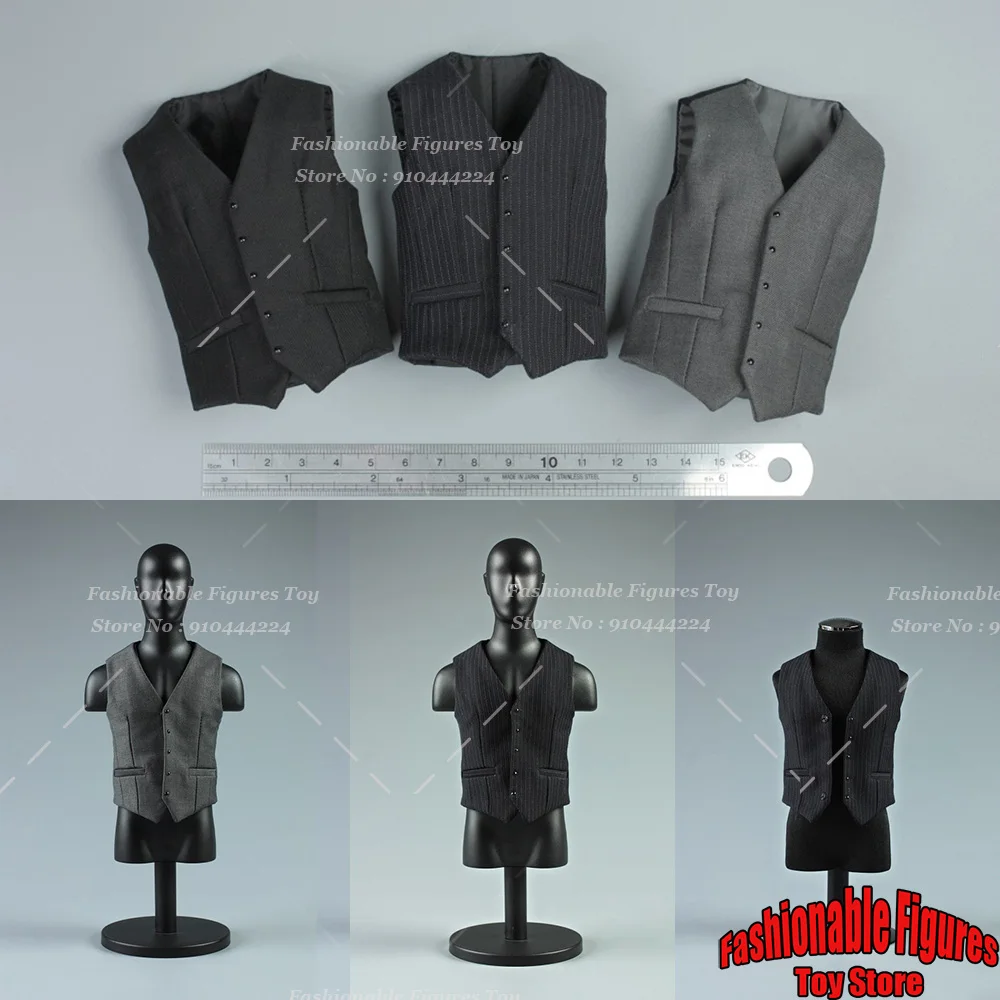 

AFS 3 Color 1/6 Men Soldier Vest Waistcoat Business Slim Single Breasted West GentlemanSuit Vest Fit 12Inch Action Figure Body