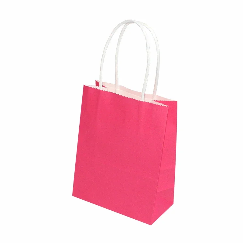 30/50/100 stuks Mini Kleine Kraftpapieren Zak met Handvatten Festival Gift Bag Hoge kwaliteit Snoep Boodschappentassen