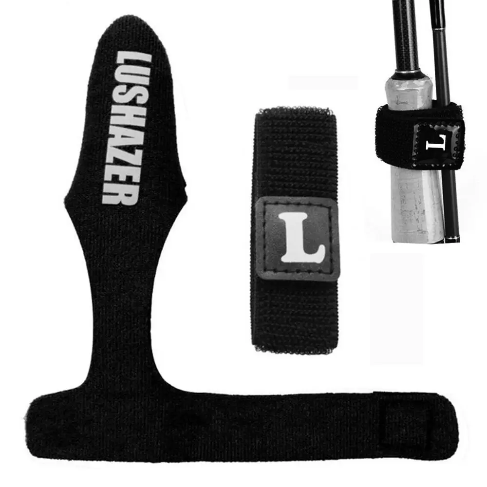 Magic Cable Band Belt Elastic Tools Protective Sleeve Fishing Rod Strap Fish Pole Covers Protector+Tie Wrap