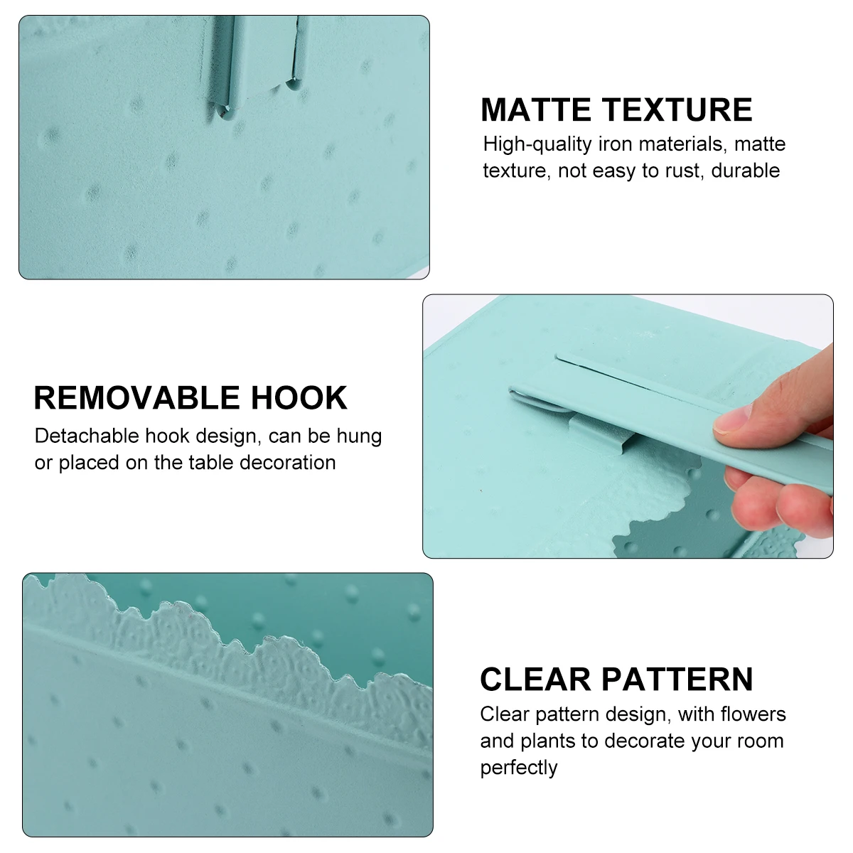 

1Pcs Iron Hanging Flower Pot Wrought Metal Hook Planter for Home Office Decor Garden Wedding Baby Shower Succulent Storage