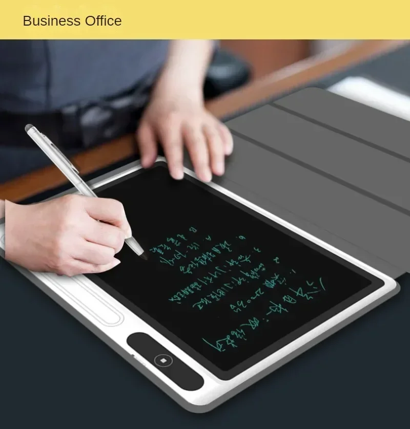 Tableta de escritura a mano inteligente LCD de 10,1 pulgadas, Bloc de notas electrónico con funda de piel sintética, tablero de dibujo para trabajo