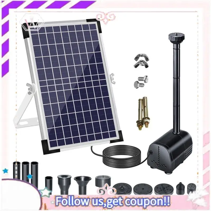 

Y74A-Solar Fountain Set 18V High Power Solar Fountain Pool Oxygenation Bird Bath Fountain Water Pump