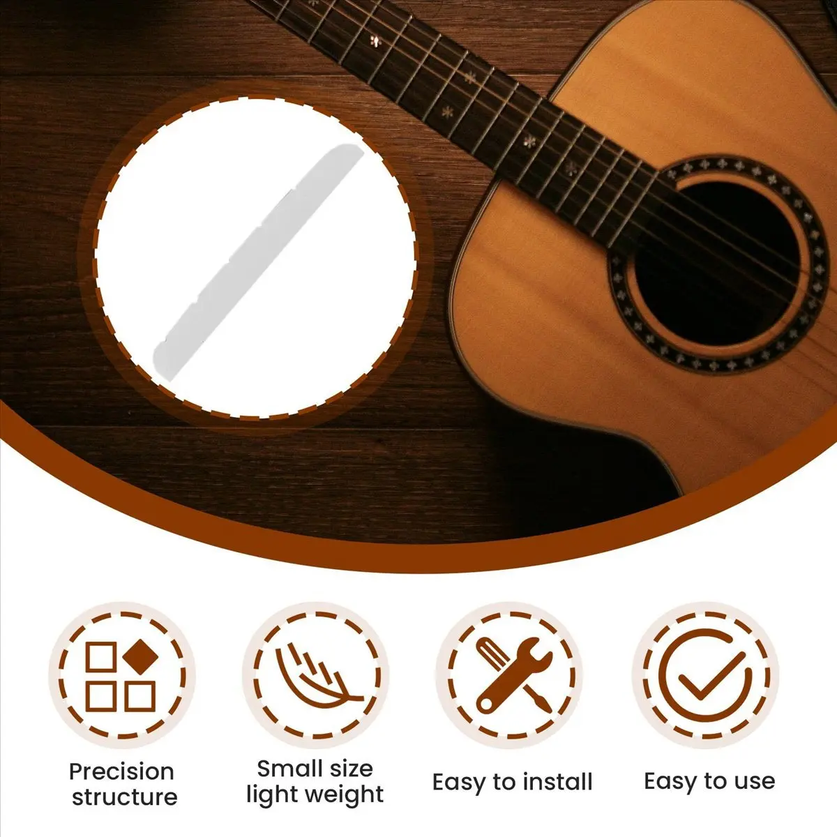 T34C 1Pc Modern and Vintage Electric Guitar Six String Nut Cattle Bone Slotted for Replacement M01941