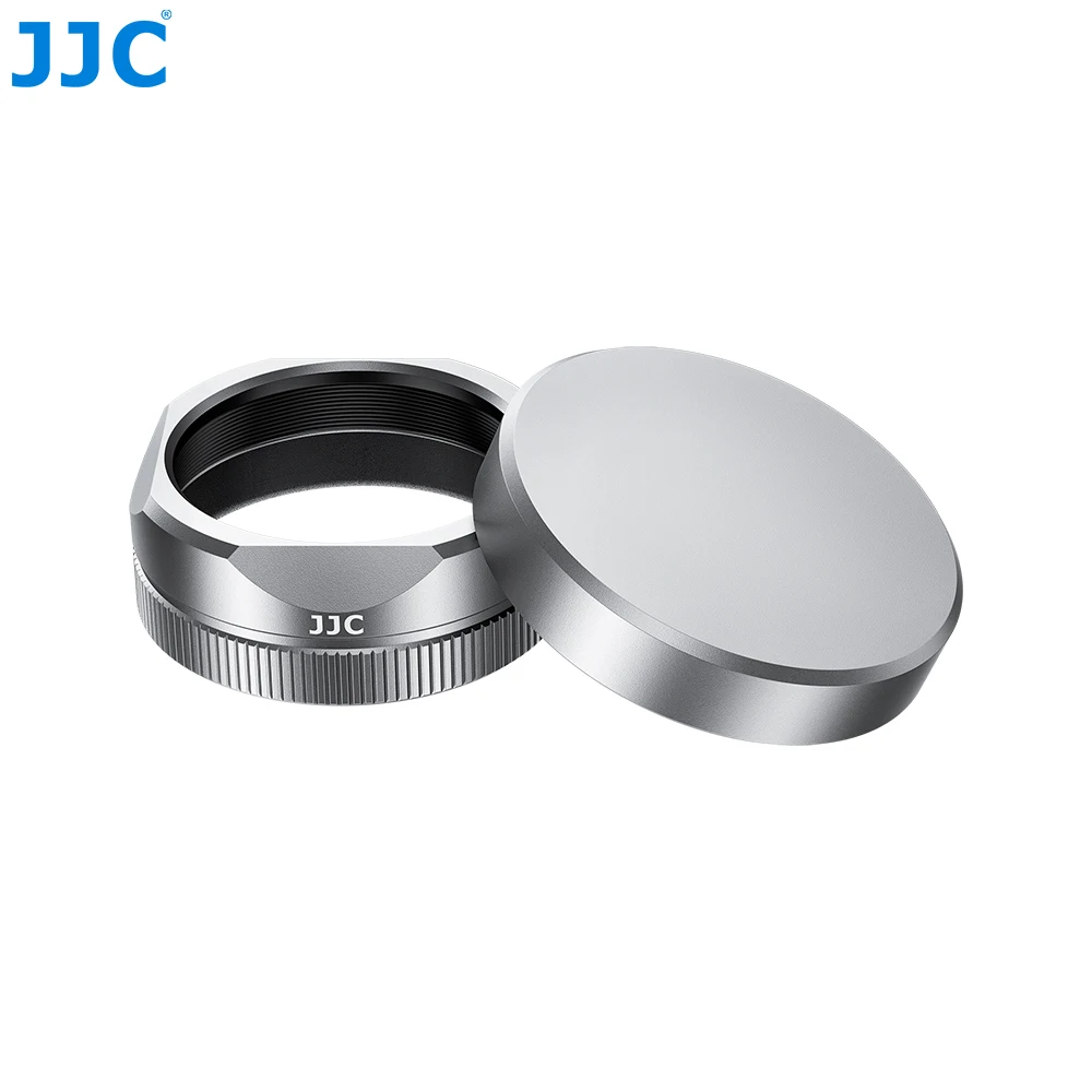 JJC Metal Square Lens Hood Shade Lens Cap for Fujifilm Fuji X Half Lens Hood Sun Shade for Fujifilm Compatible with UV Filters