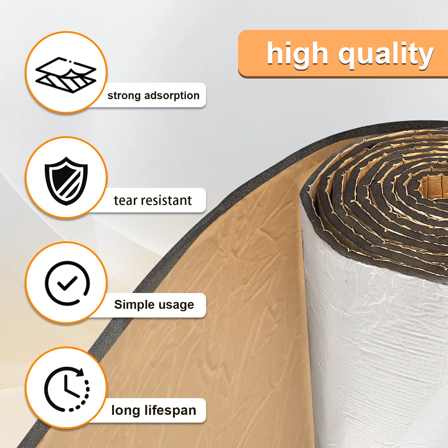 1 سنتيمتر x 200x50 سنتيمتر الحرارة والصوت بساط عازل للحريق الصوتية الحرارية عازلة للصوت لوحات الحائط لسيارة الضوضاء التخفيت غطاء السيارة