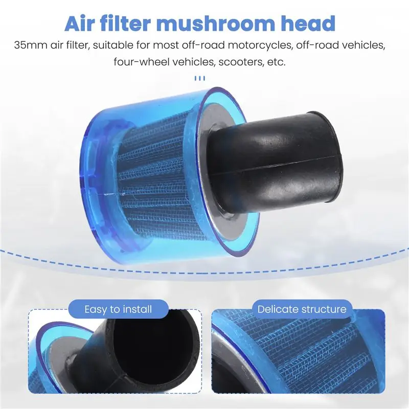 Eco-Friendly 35Mm Air Filter Cleaner 45 Degree Bend Splash Proof Plastic Cover Waterproof Motorcycle 50Cc 110Cc 125Cc ATV Quad S